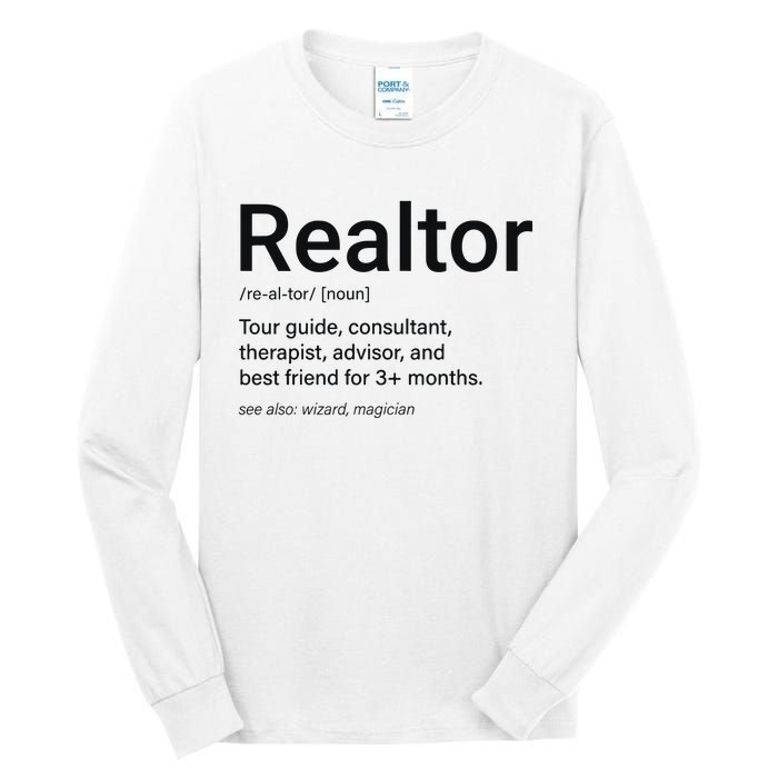 Realtor Real Estate Funny Real Estate Tall Long Sleeve T-Shirt