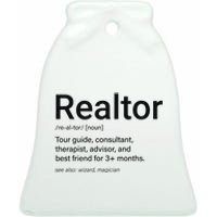 Realtor Real Estate Funny Real Estate Ceramic Bell Ornament