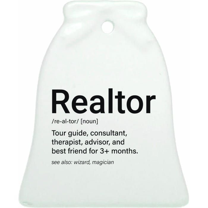 Realtor Real Estate Funny Real Estate Ceramic Bell Ornament