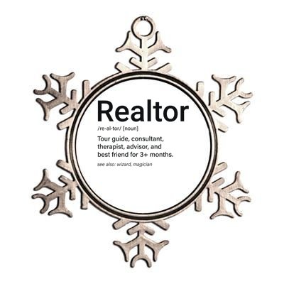 Realtor Real Estate Funny Real Estate Metallic Star Ornament