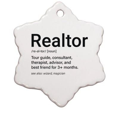 Realtor Real Estate Funny Real Estate Ceramic Star Ornament