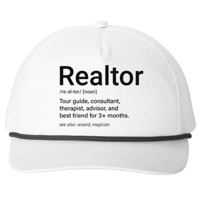 Realtor Real Estate Funny Real Estate Snapback Five-Panel Rope Hat