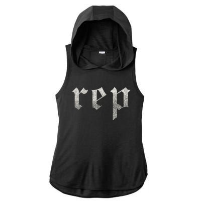 Rep Ladies PosiCharge Tri-Blend Wicking Draft Hoodie Tank