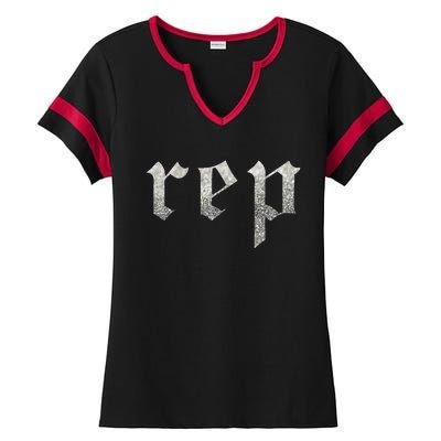 Rep Ladies Halftime Notch Neck Tee