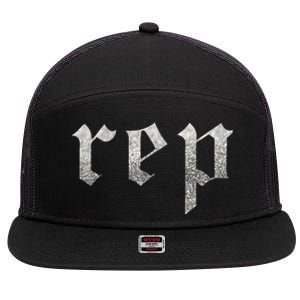 Rep 7 Panel Mesh Trucker Snapback Hat