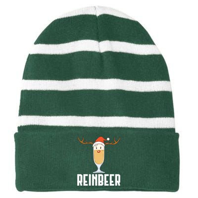 Reinbeer Striped Beanie with Solid Band