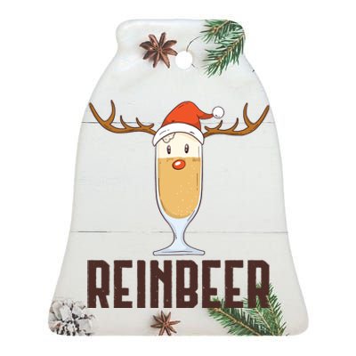 Reinbeer Ceramic Bell Ornament