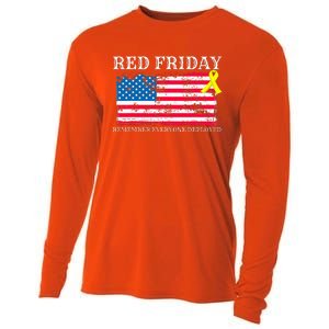 R.E.D Remember Everyone Deployed Red Friday Military Cooling Performance Long Sleeve Crew