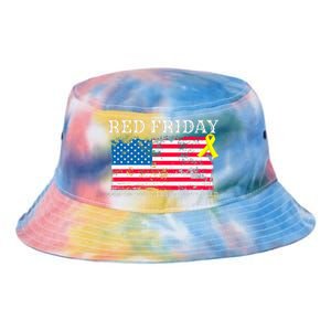 R.E.D Remember Everyone Deployed Red Friday Military Tie Dye Newport Bucket Hat