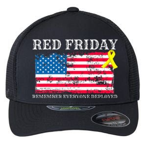 R.E.D Remember Everyone Deployed Red Friday Military Flexfit Unipanel Trucker Cap