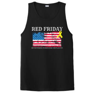 R.E.D Remember Everyone Deployed Red Friday Military PosiCharge Competitor Tank