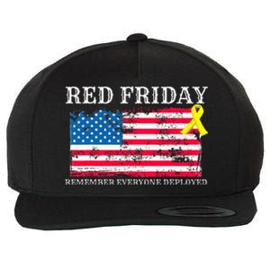 R.E.D Remember Everyone Deployed Red Friday Military Wool Snapback Cap