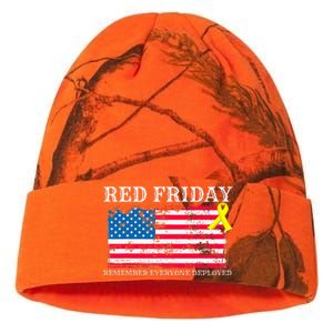 R.E.D Remember Everyone Deployed Red Friday Military Kati Licensed 12" Camo Beanie