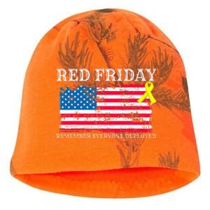 R.E.D Remember Everyone Deployed Red Friday Military Kati - Camo Knit Beanie