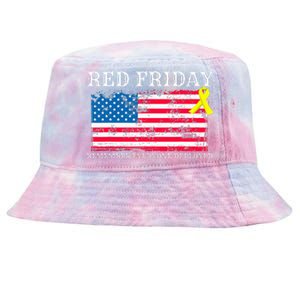 R.E.D Remember Everyone Deployed Red Friday Military Tie-Dyed Bucket Hat