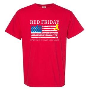 R.E.D Remember Everyone Deployed Red Friday Military Garment-Dyed Heavyweight T-Shirt