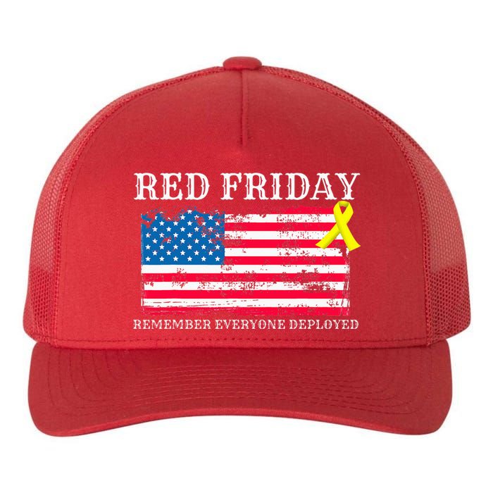 R.E.D Remember Everyone Deployed Red Friday Military Yupoong Adult 5-Panel Trucker Hat