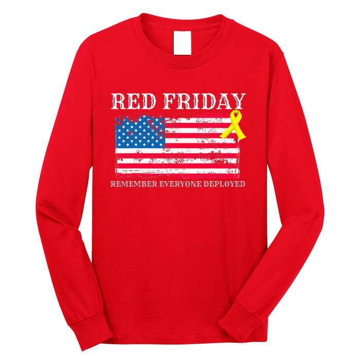 R.E.D Remember Everyone Deployed Red Friday Military Long Sleeve Shirt