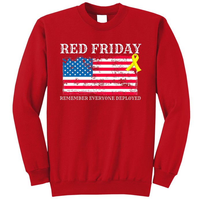 R.E.D Remember Everyone Deployed Red Friday Military Sweatshirt