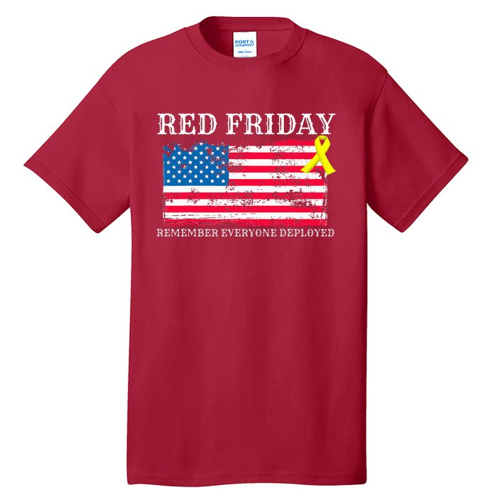 R.E.D Remember Everyone Deployed Red Friday Military Tall T-Shirt