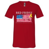 R.E.D Remember Everyone Deployed Red Friday Military V-Neck T-Shirt