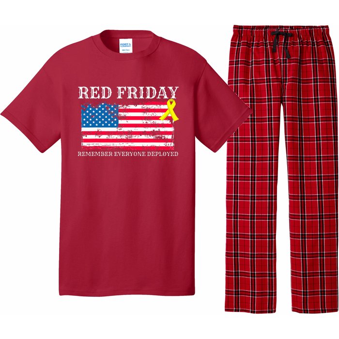 R.E.D Remember Everyone Deployed Red Friday Military Pajama Set