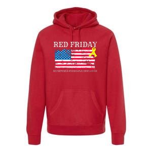 R.E.D Remember Everyone Deployed Red Friday Military Premium Hoodie