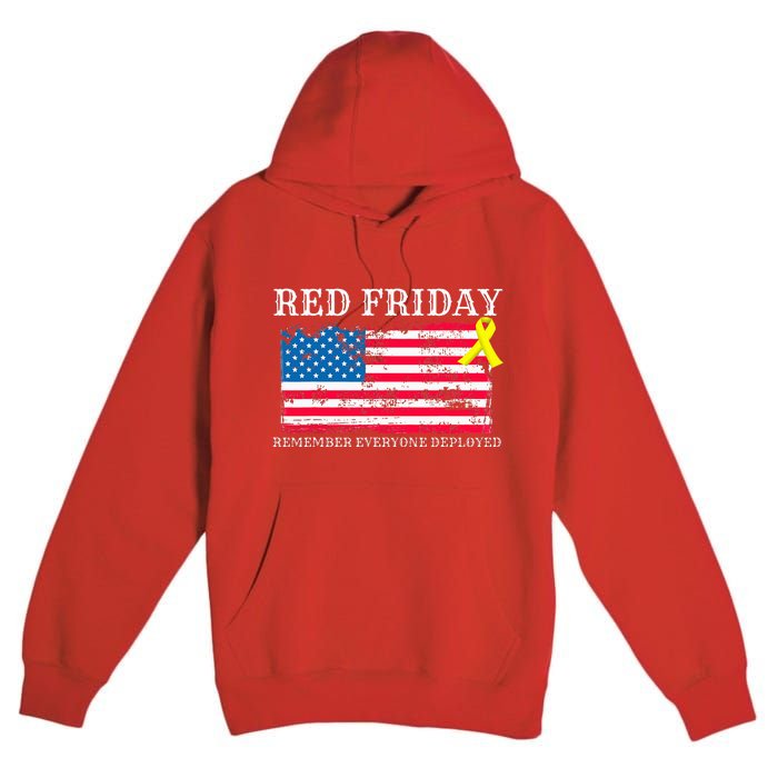 R.E.D Remember Everyone Deployed Red Friday Military Premium Pullover Hoodie