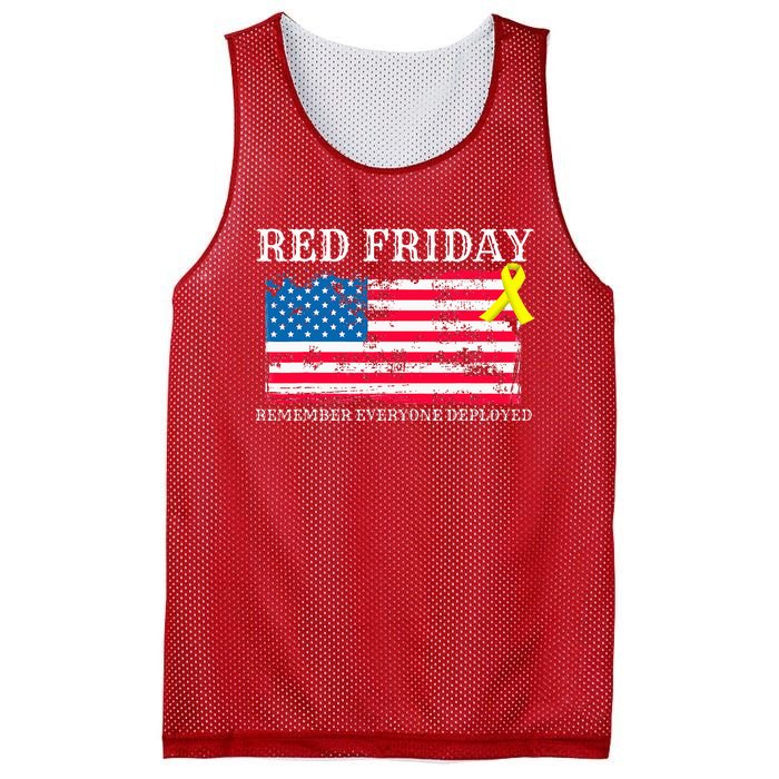 R.E.D Remember Everyone Deployed Red Friday Military Mesh Reversible Basketball Jersey Tank