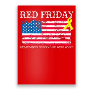 R.E.D Remember Everyone Deployed Red Friday Military Poster