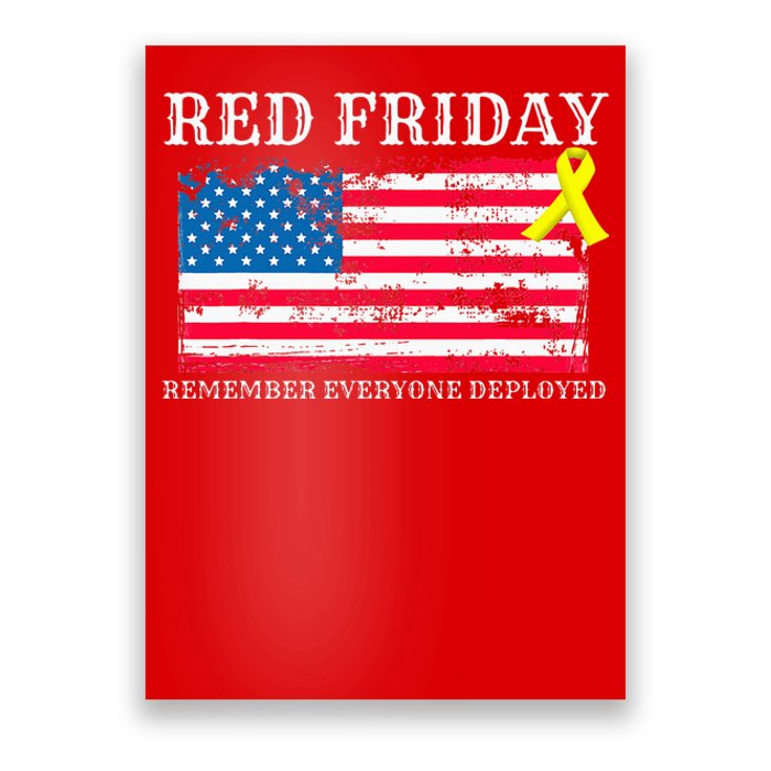 R.E.D Remember Everyone Deployed Red Friday Military Poster