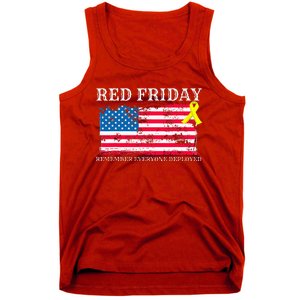 R.E.D Remember Everyone Deployed Red Friday Military Tank Top