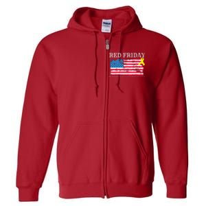 R.E.D Remember Everyone Deployed Red Friday Military Full Zip Hoodie