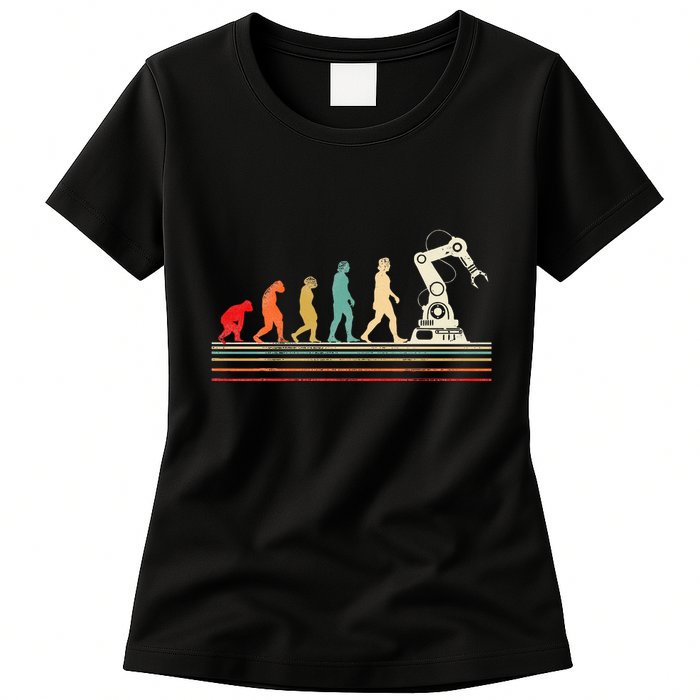 Robot Robotics Engineer Retro Vintage Women's T-Shirt