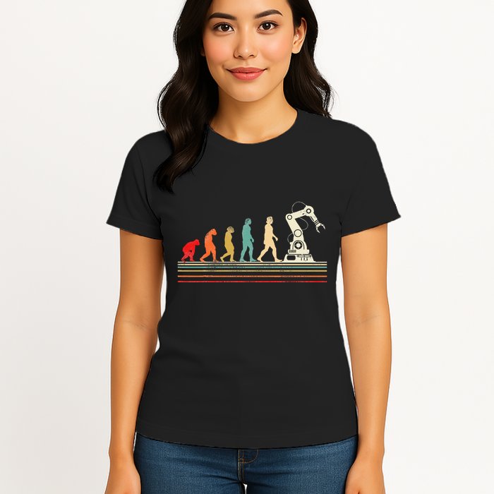 Robot Robotics Engineer Retro Vintage Women's T-Shirt