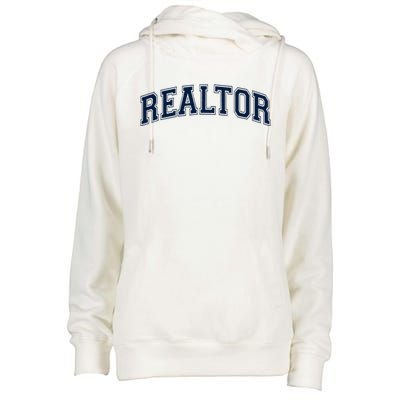 Realtor Real Estate Agent Broker Varsity Style Womens Funnel Neck Pullover Hood