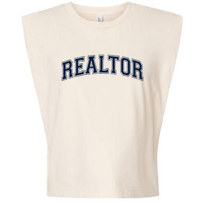 Realtor Real Estate Agent Broker Varsity Style Garment-Dyed Women's Muscle Tee