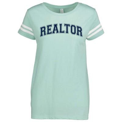 Realtor Real Estate Agent Broker Varsity Style Enza Ladies Jersey Football T-Shirt