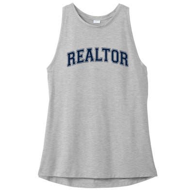 Realtor Real Estate Agent Broker Varsity Style Ladies PosiCharge Tri-Blend Wicking Tank