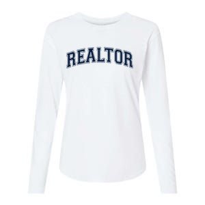 Realtor Real Estate Agent Broker Varsity Style Womens Cotton Relaxed Long Sleeve T-Shirt