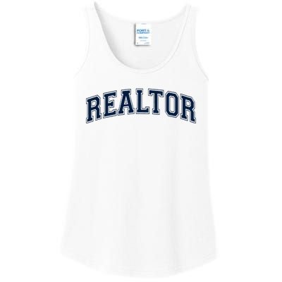 Realtor Real Estate Agent Broker Varsity Style Ladies Essential Tank