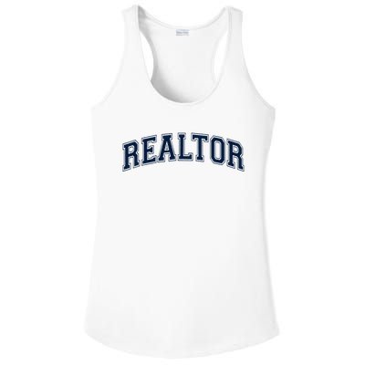 Realtor Real Estate Agent Broker Varsity Style Ladies PosiCharge Competitor Racerback Tank