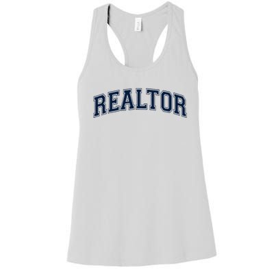 Realtor Real Estate Agent Broker Varsity Style Women's Racerback Tank