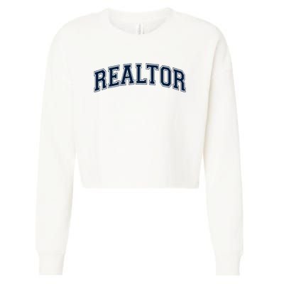 Realtor Real Estate Agent Broker Varsity Style Cropped Pullover Crew