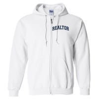 Realtor Real Estate Agent Broker Varsity Style Full Zip Hoodie