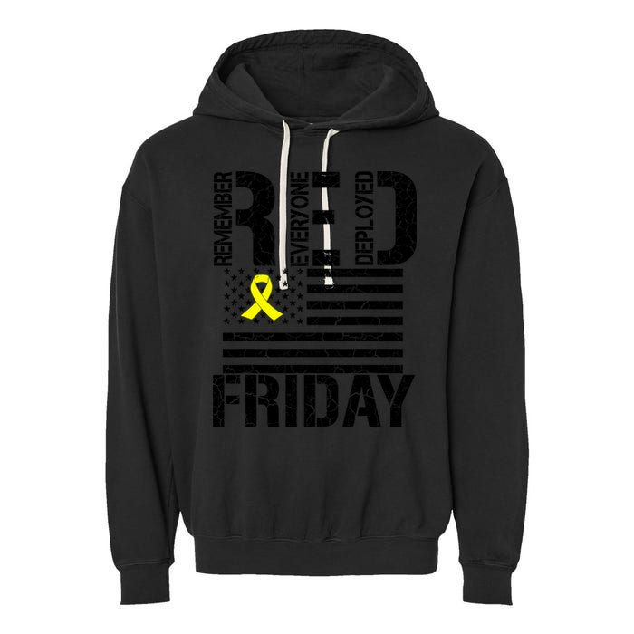 R.E.D. Remember Everyone Deployed Red Friday Garment-Dyed Fleece Hoodie