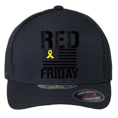 R.E.D. Remember Everyone Deployed Red Friday Flexfit Unipanel Trucker Cap