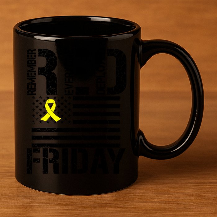 R.E.D. Remember Everyone Deployed Red Friday 11oz C Handle Ceramic Mug