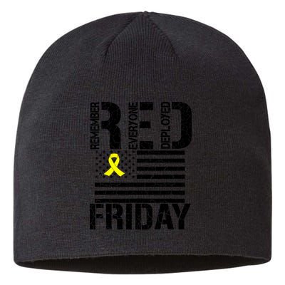 R.E.D. Remember Everyone Deployed Red Friday Sustainable Beanie