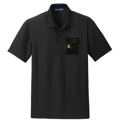 R.E.D. Remember Everyone Deployed Red Friday Dry Zone Grid Polo